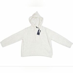 Nwt - Light Cream-Beige Cozy Hoodie Sweater Women’s L Neutral Knit